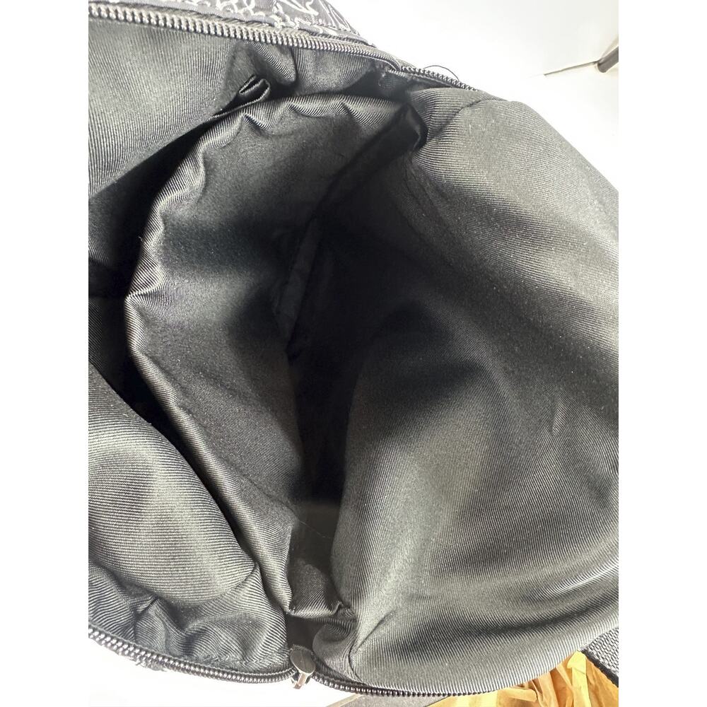 Sakroots Black Backpack White Script Print Convertible Travel Boho Bag Keychain - Picture 10 of 16